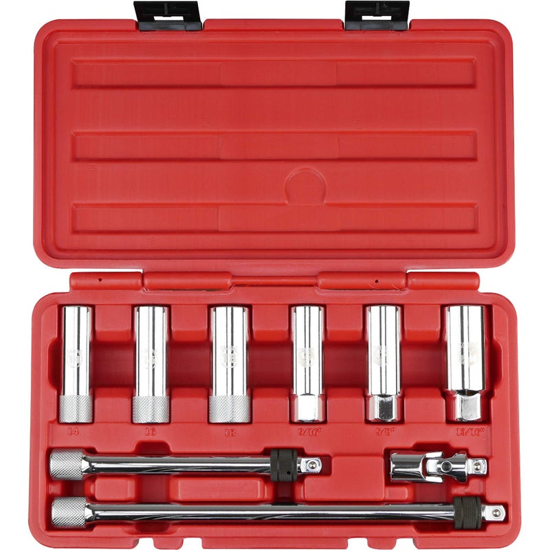 KAIFNT K201 Comprehensive Spark Plug Socket Set with Locking Extensions, 3/8-Inch Drive, 9-Piece - Image 4